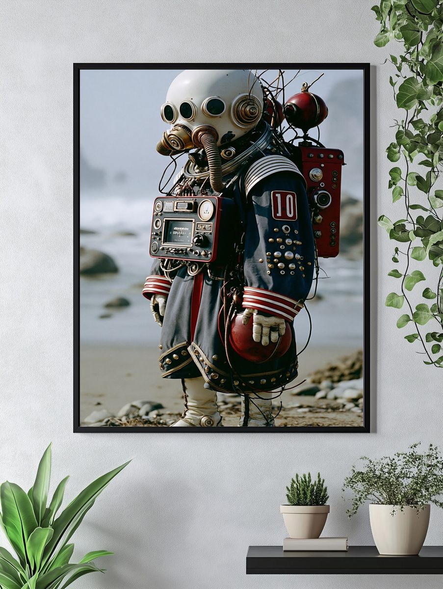 Retro Astronaut Suit Poster. — room view 4