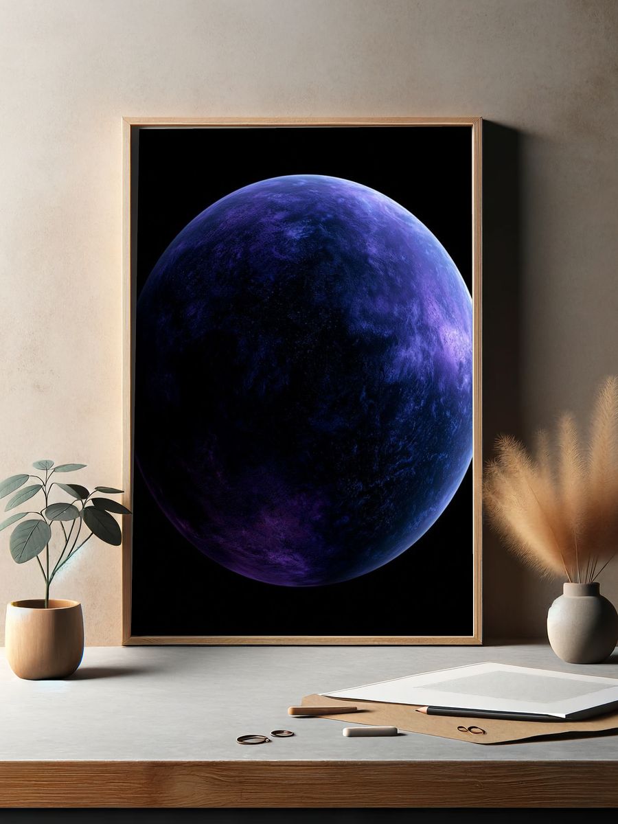 Purple Planet Space Poster. — room view 2