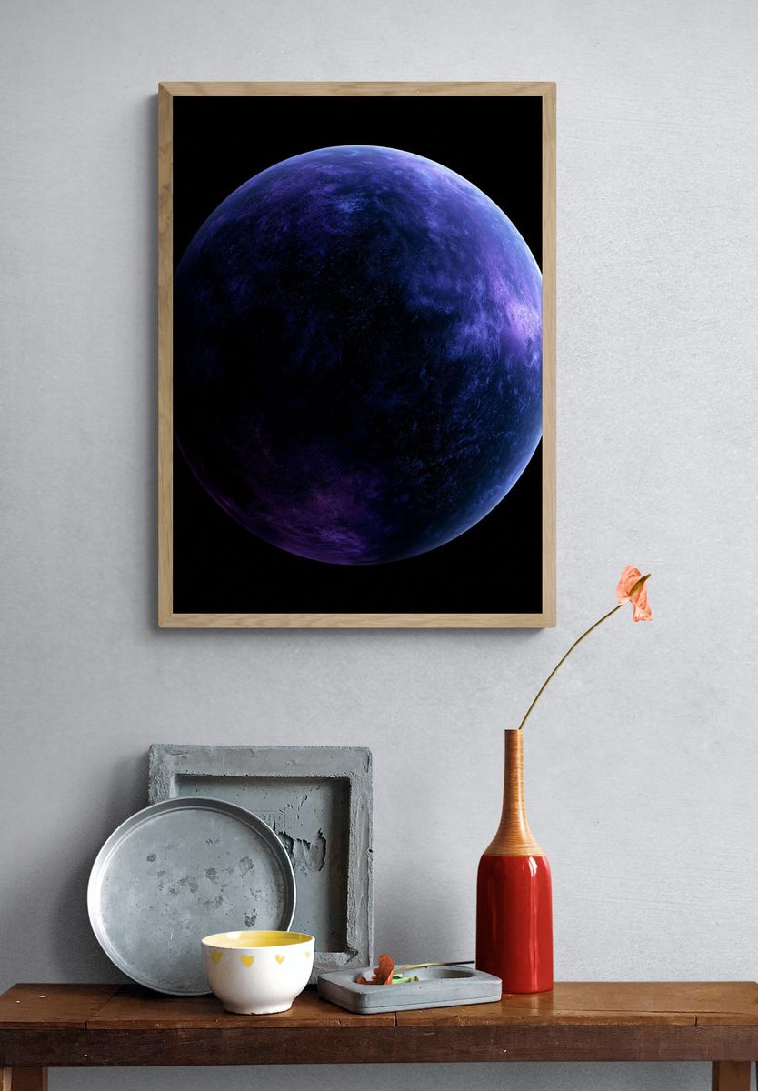 Purple Planet Space Poster. — room view 3