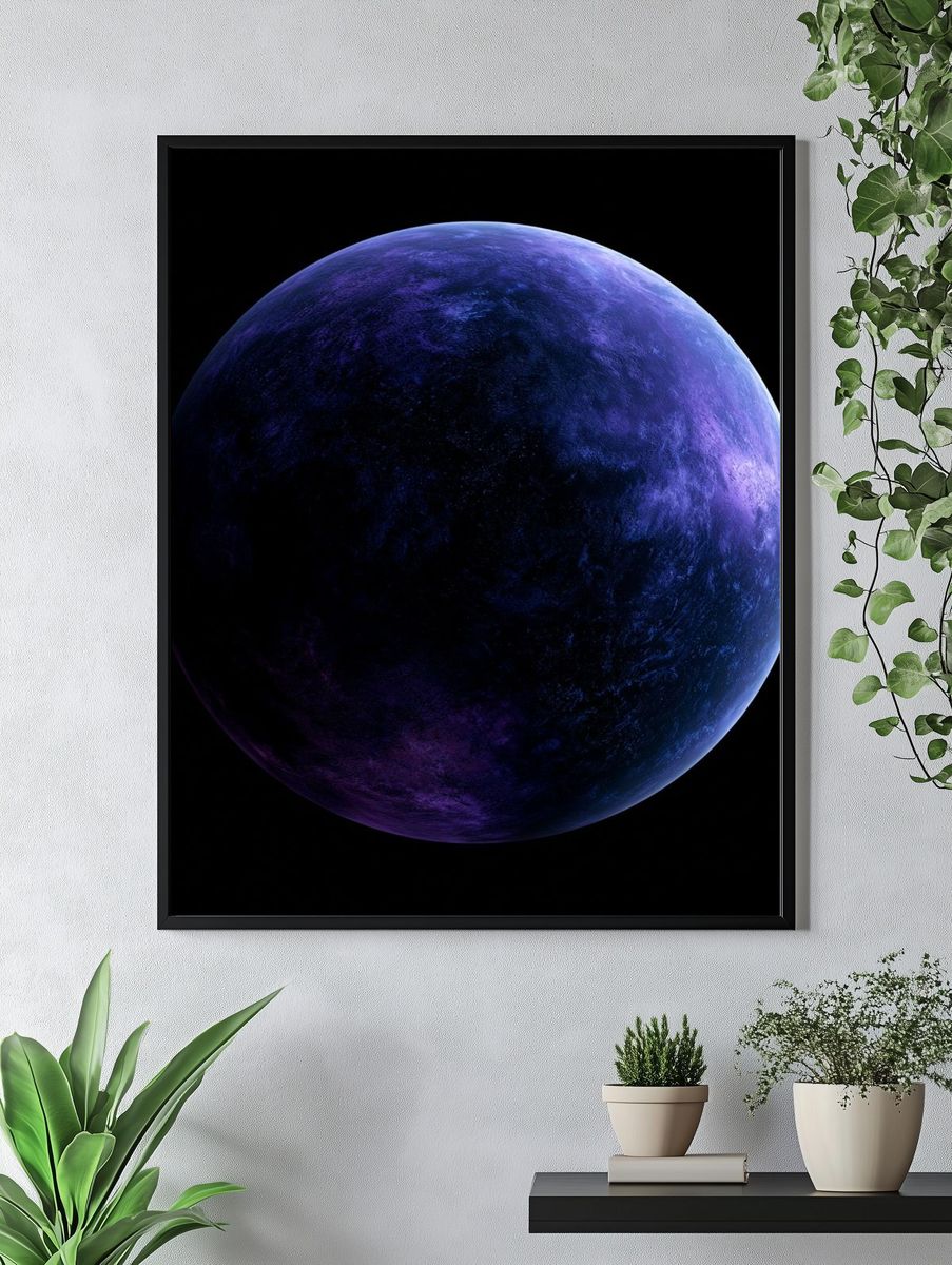 Purple Planet Space Poster. — room view 4