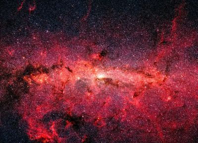 Hundreds thousands stars crowded swirling.
