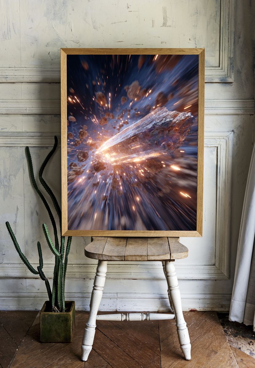 Cosmic Crystal Explosion Poster. — room view 1