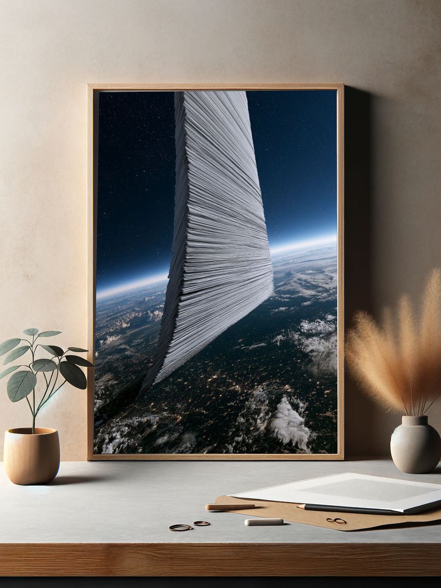 Space Monolith Digital Art Poster. — room view 2
