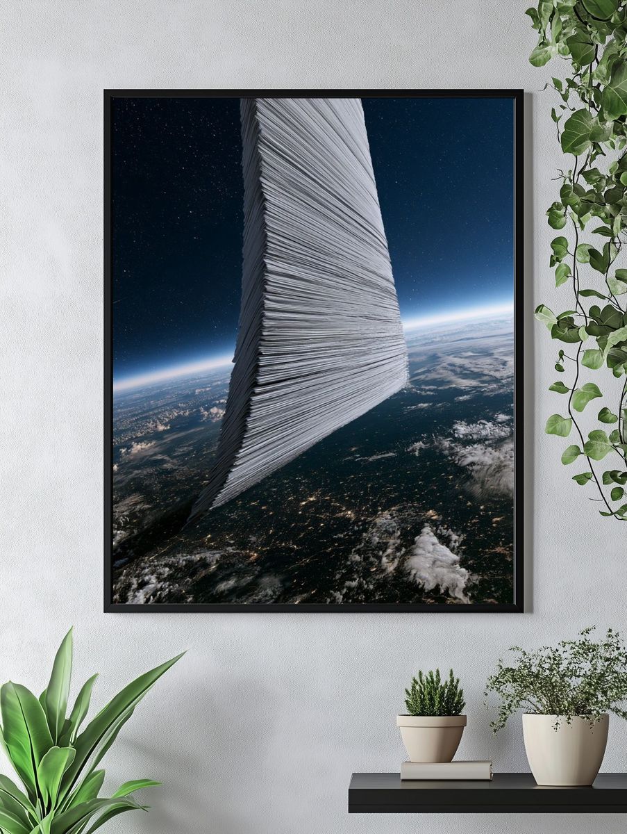 Space Monolith Digital Art Poster. — room view 4