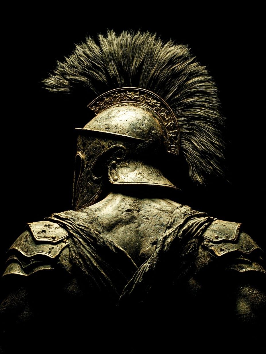 Spartan Warrior Portrait Print. poster — fine-art art