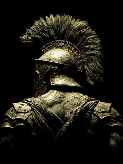 Spartan Warrior Portrait Print. poster print