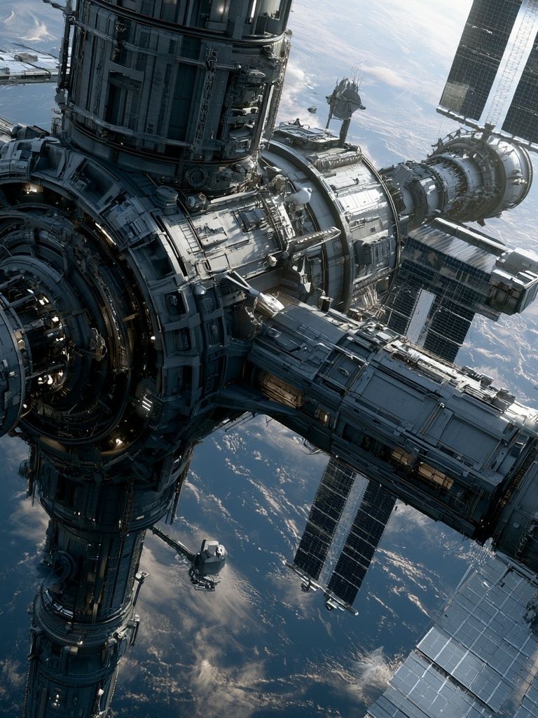 Orbital Space Station Photography Poster. poster — space art