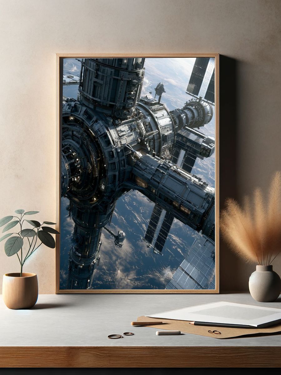 Orbital Space Station Photography Poster. — room view 2