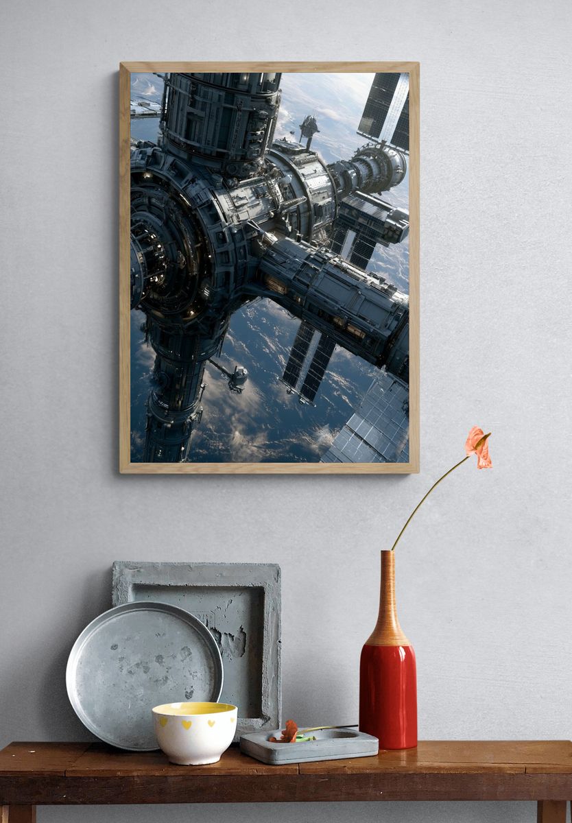 Orbital Space Station Photography Poster. — room view 3