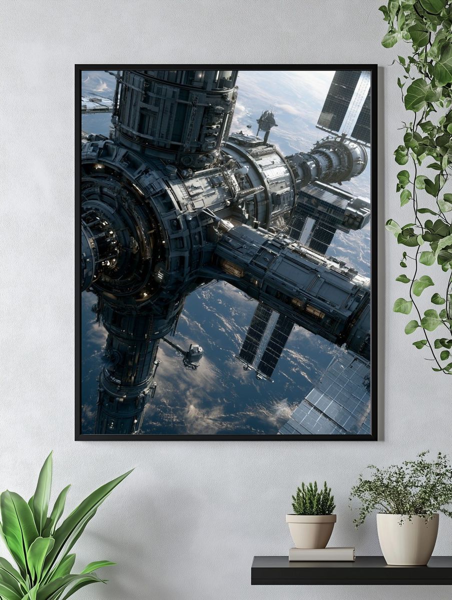 Orbital Space Station Photography Poster. — room view 4
