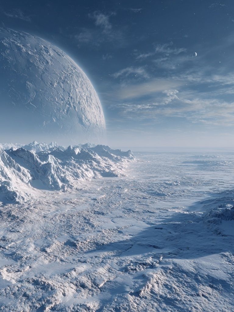 Frozen Alien Horizon Space Print. poster detail