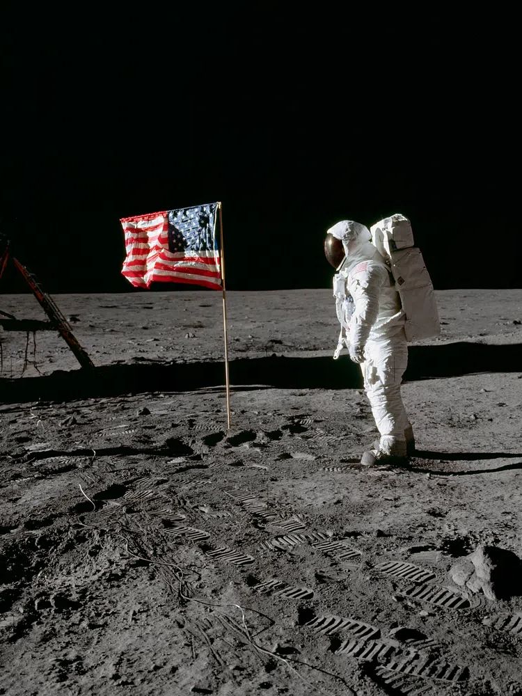 Astronaut Edwin E. Aldrin Jr. poster — space art
