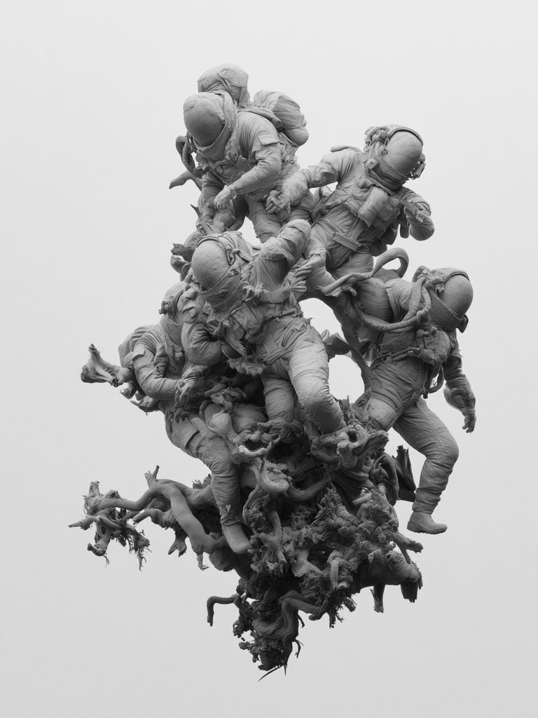 Astronaut Cluster Photography Poster. poster detail