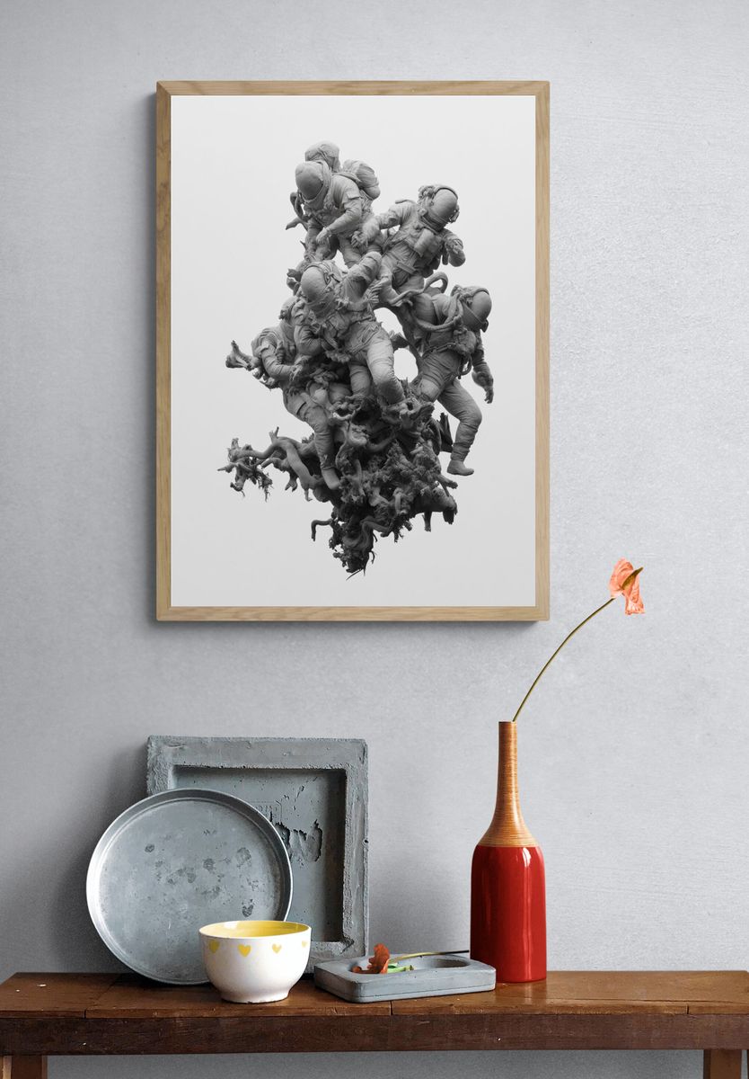 Astronaut Cluster Photography Poster. — room view 3