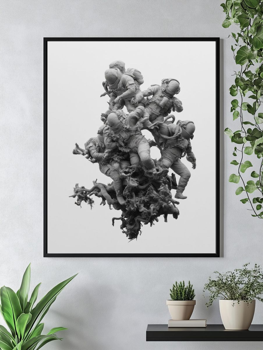 Astronaut Cluster Photography Poster. — room view 4