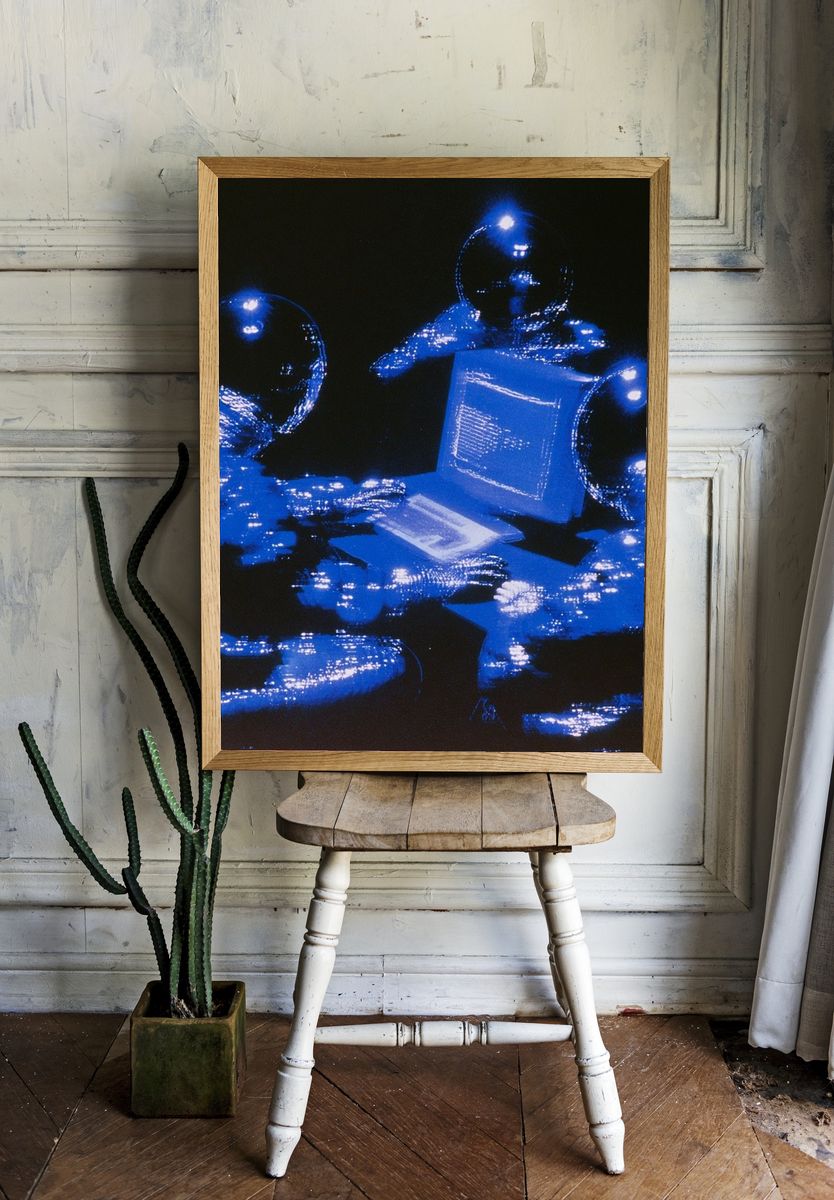 Blue Astronauts — Sci-Fi Print. room preview