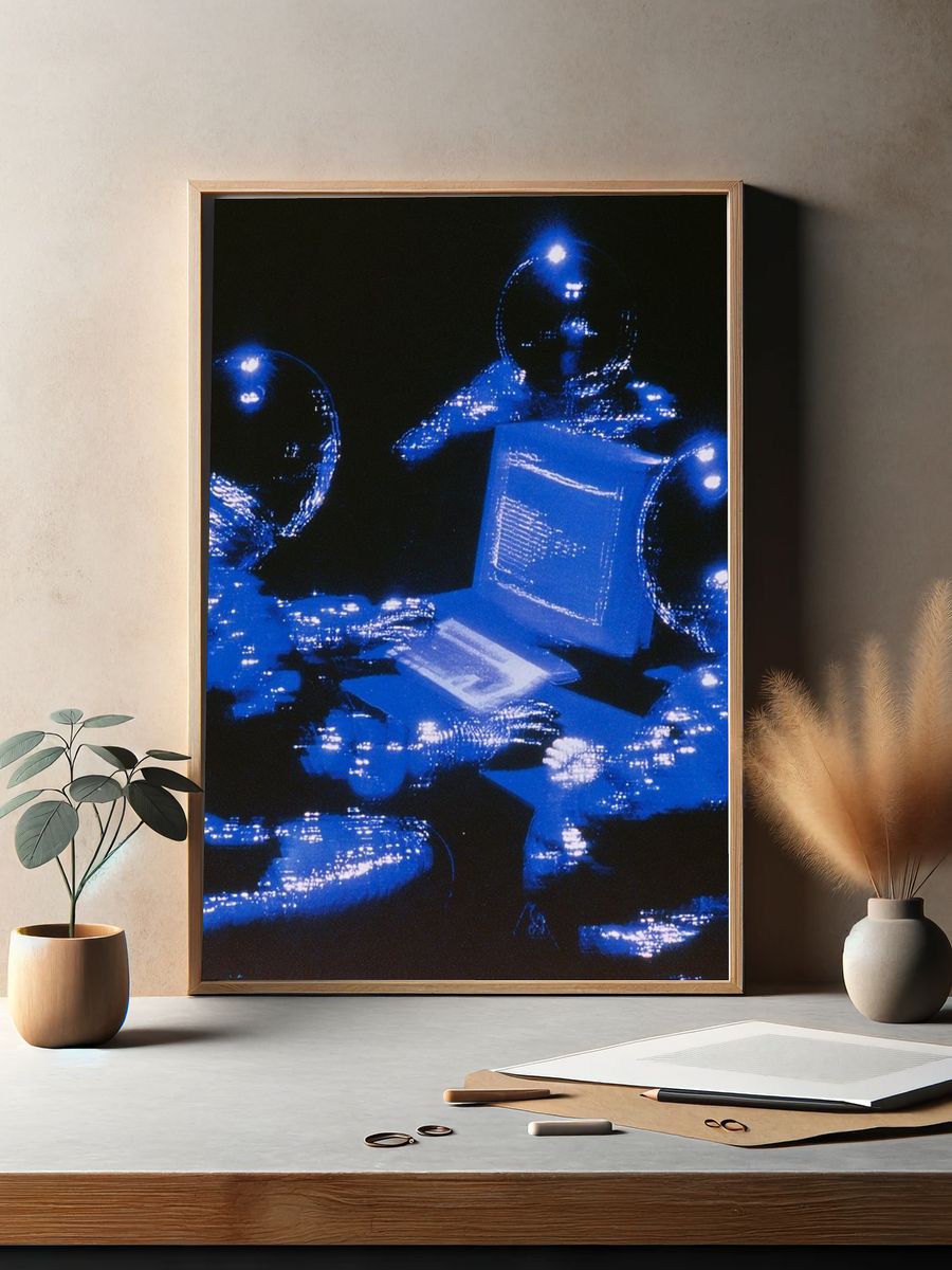 Blue Astronauts — Sci-Fi Print. — room view 2