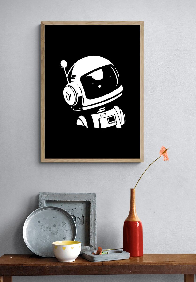Astronaut Minimalist Print. — room view 3