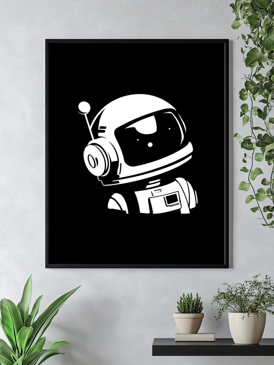 Astronaut Minimalist Print. — room view 4