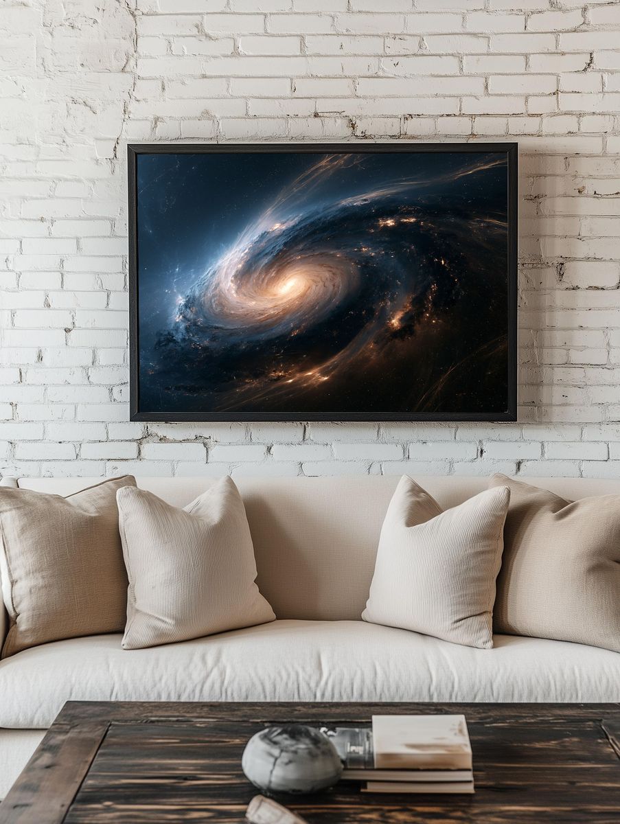 Spiral Galaxy Space Poster. room preview