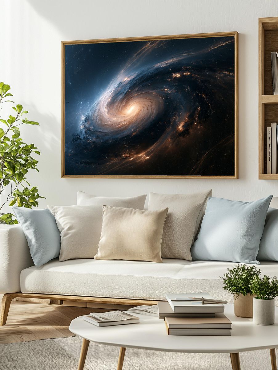 Spiral Galaxy Space Poster. — room view 2