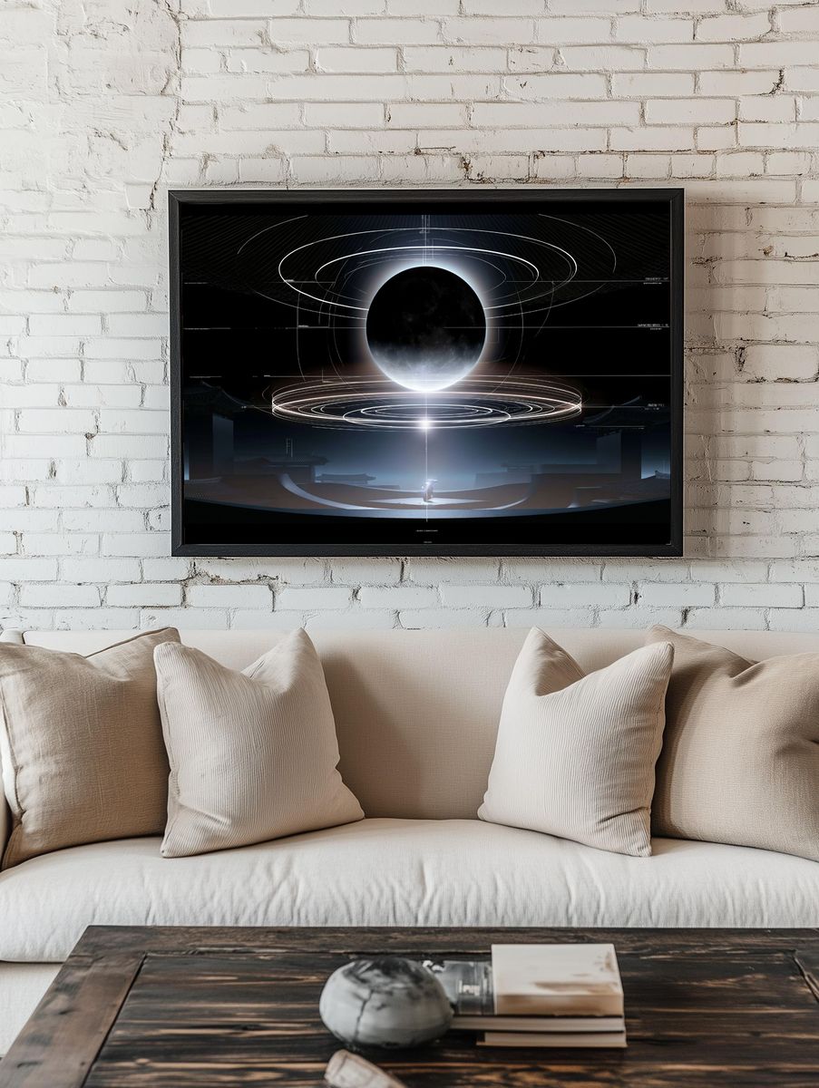 Eclipse Orbital Sci-Fi Poster. — room view 1