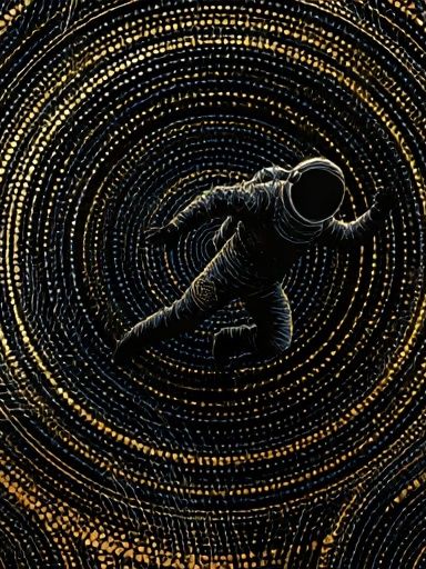Astronaut Spiral Space Poster. poster detail
