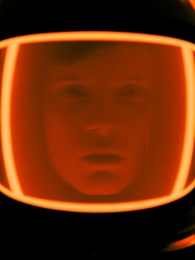 Neon Astronaut Portrait Print.