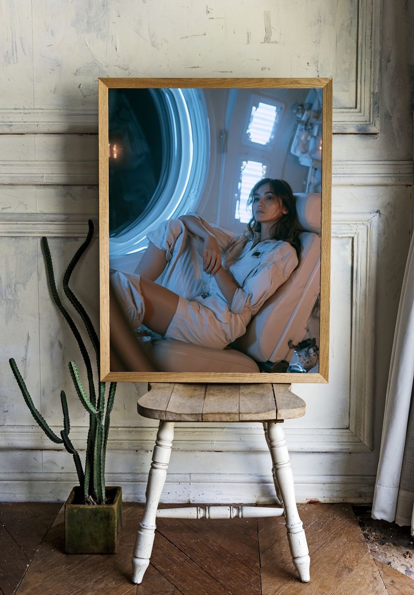 Astronaut Cabin Portrait Print. — room view 1