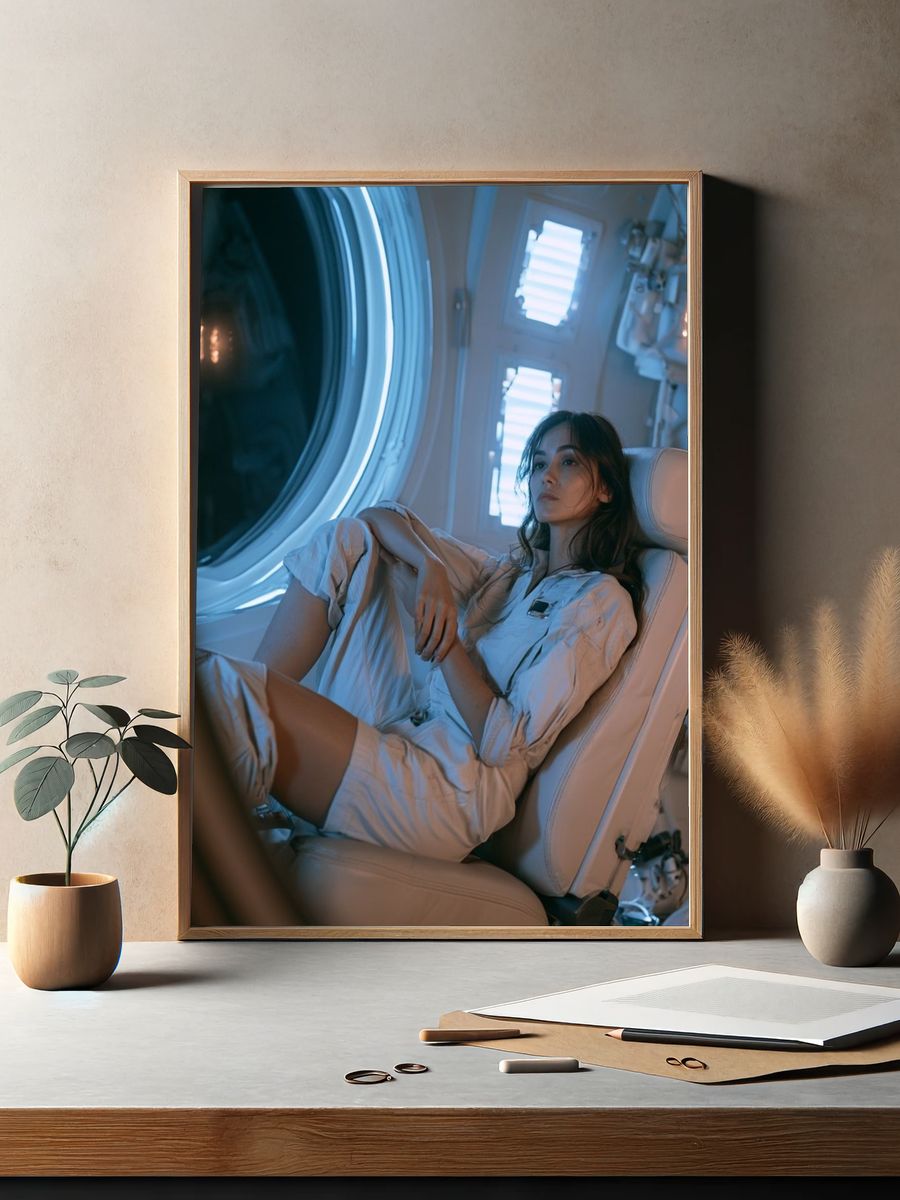 Astronaut Cabin Portrait Print. — room view 2