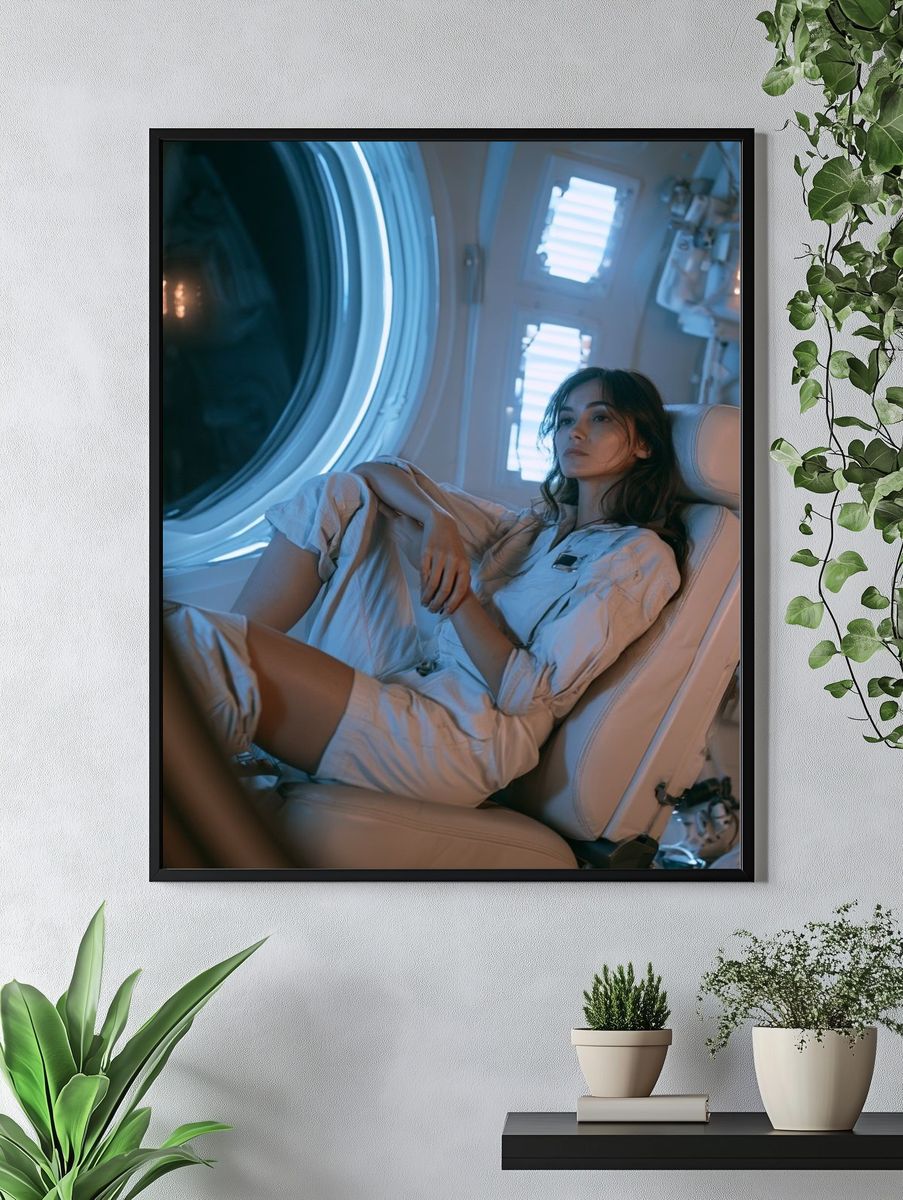 Astronaut Cabin Portrait Print. — room view 4