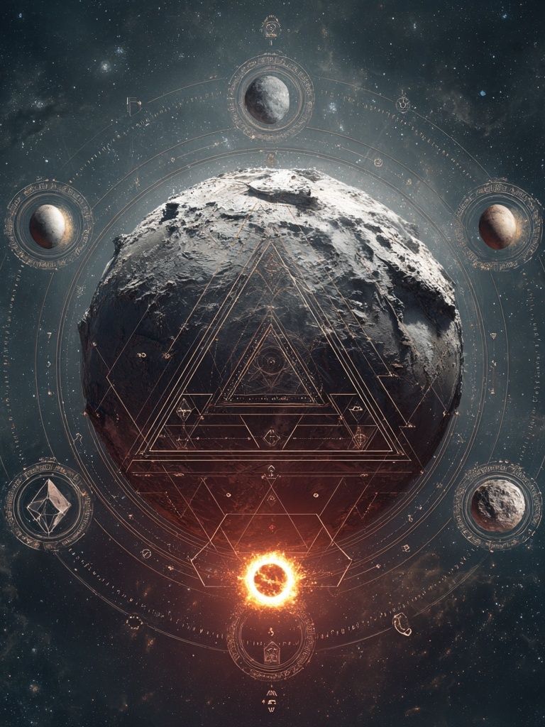 Celestial Orbital Geometry Poster. poster detail