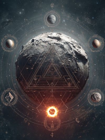 Celestial Orbital Geometry Poster. poster