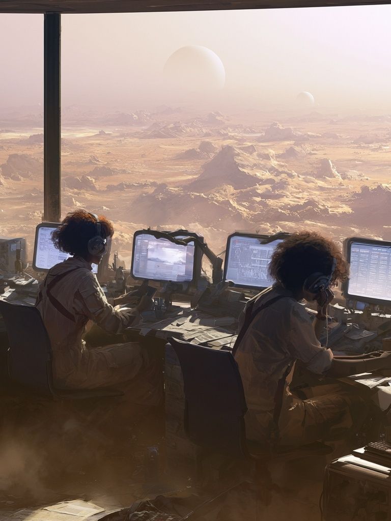Mars Command Center Sci-Fi Poster. poster detail