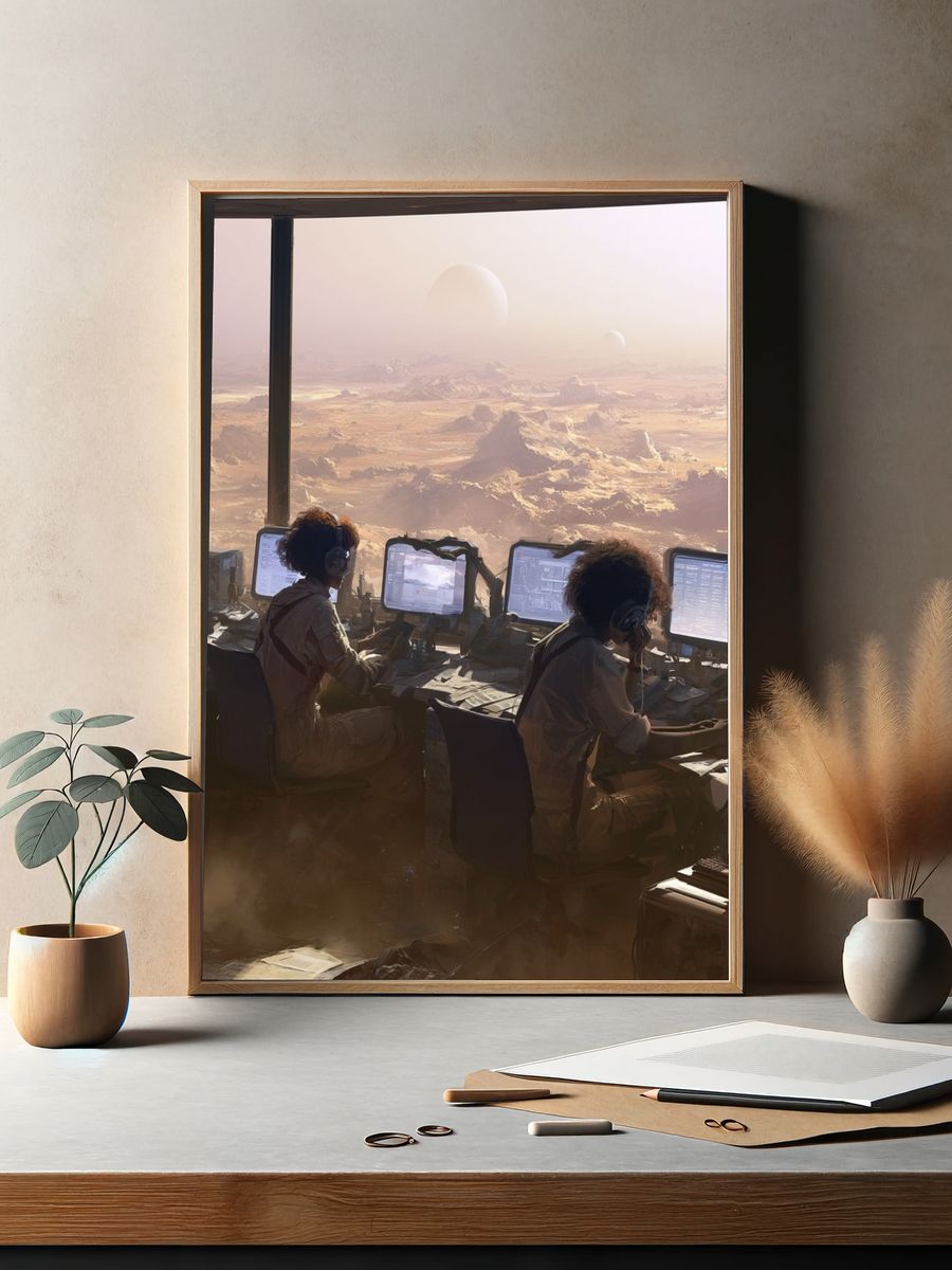 Mars Command Center Sci-Fi Poster. — room view 2
