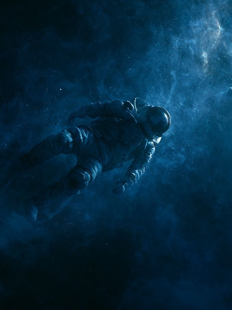 Floating Astronaut Space Print. poster — space art
