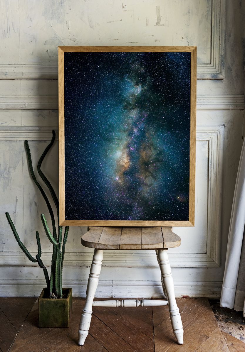 Milky Way Starfield Space Print. room preview