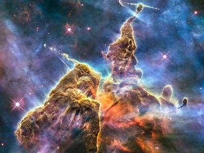 Image nebula taken using NASA. poster