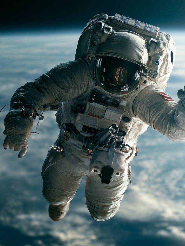 Astronaut Floating in Space Poster. poster detail