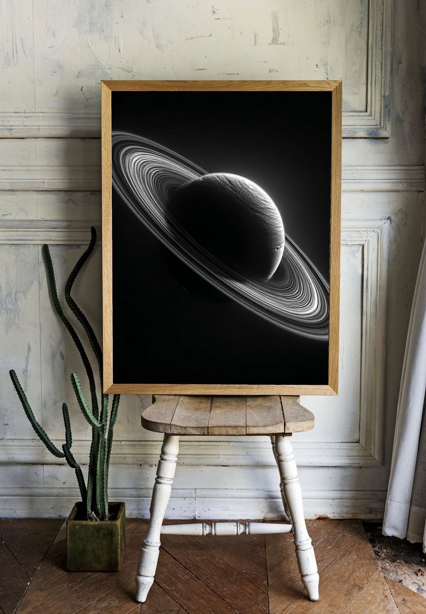 Ringed Planet Space Poster. — room view 1