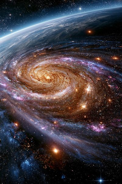 Cosmic Spiral Galaxy Poster.