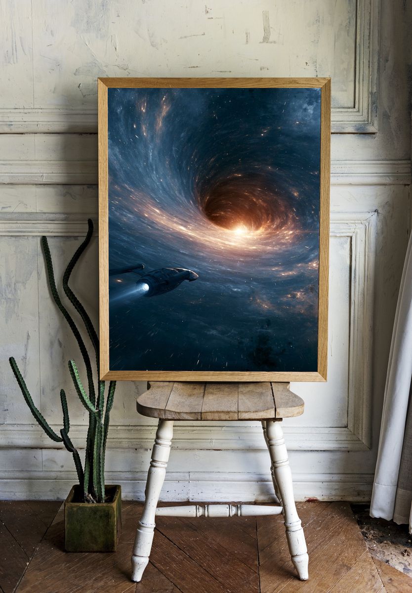 Cosmic Wormhole Space Poster. — room view 1