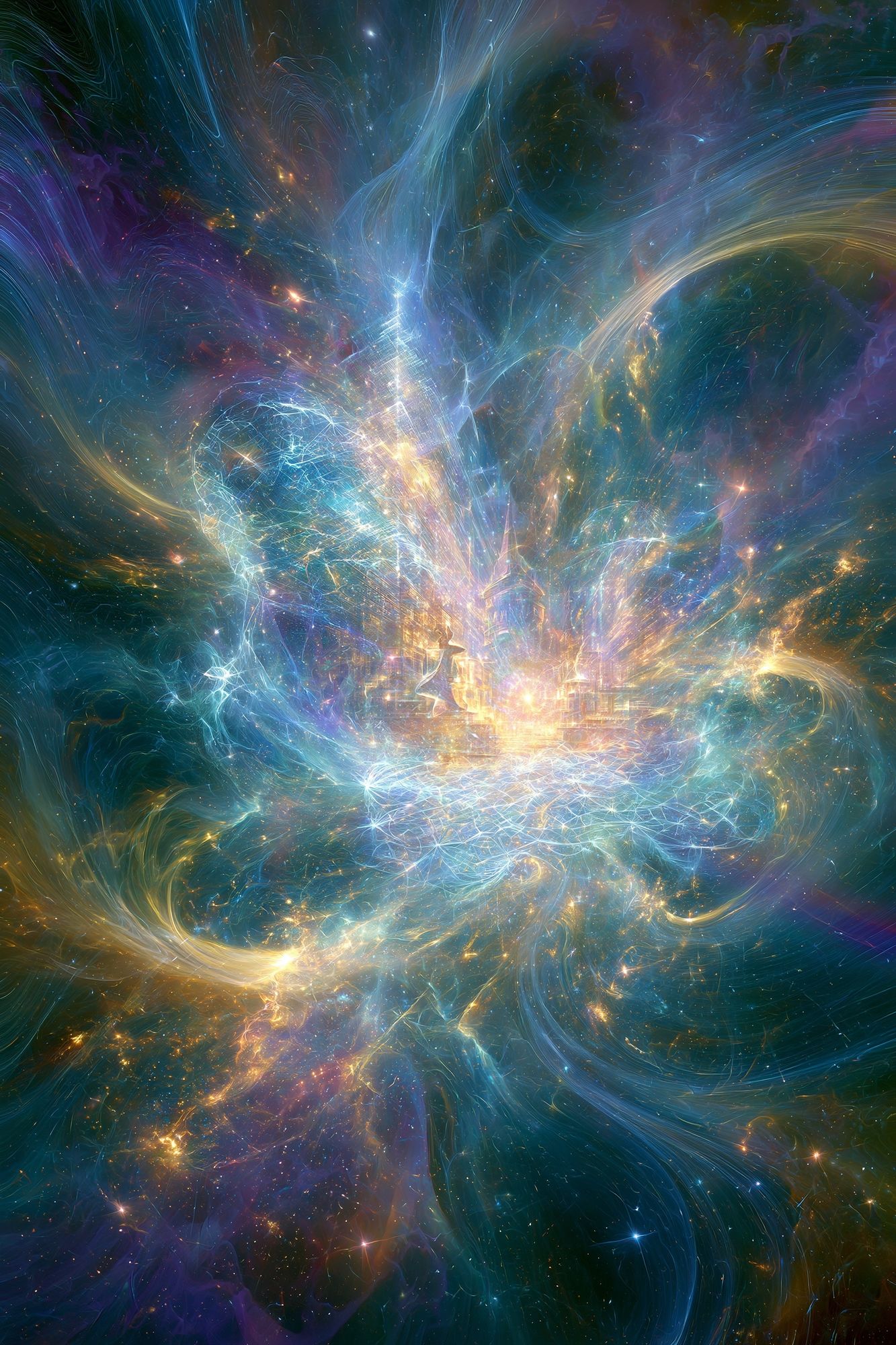 Celestial Nebula Burst Print. poster detail