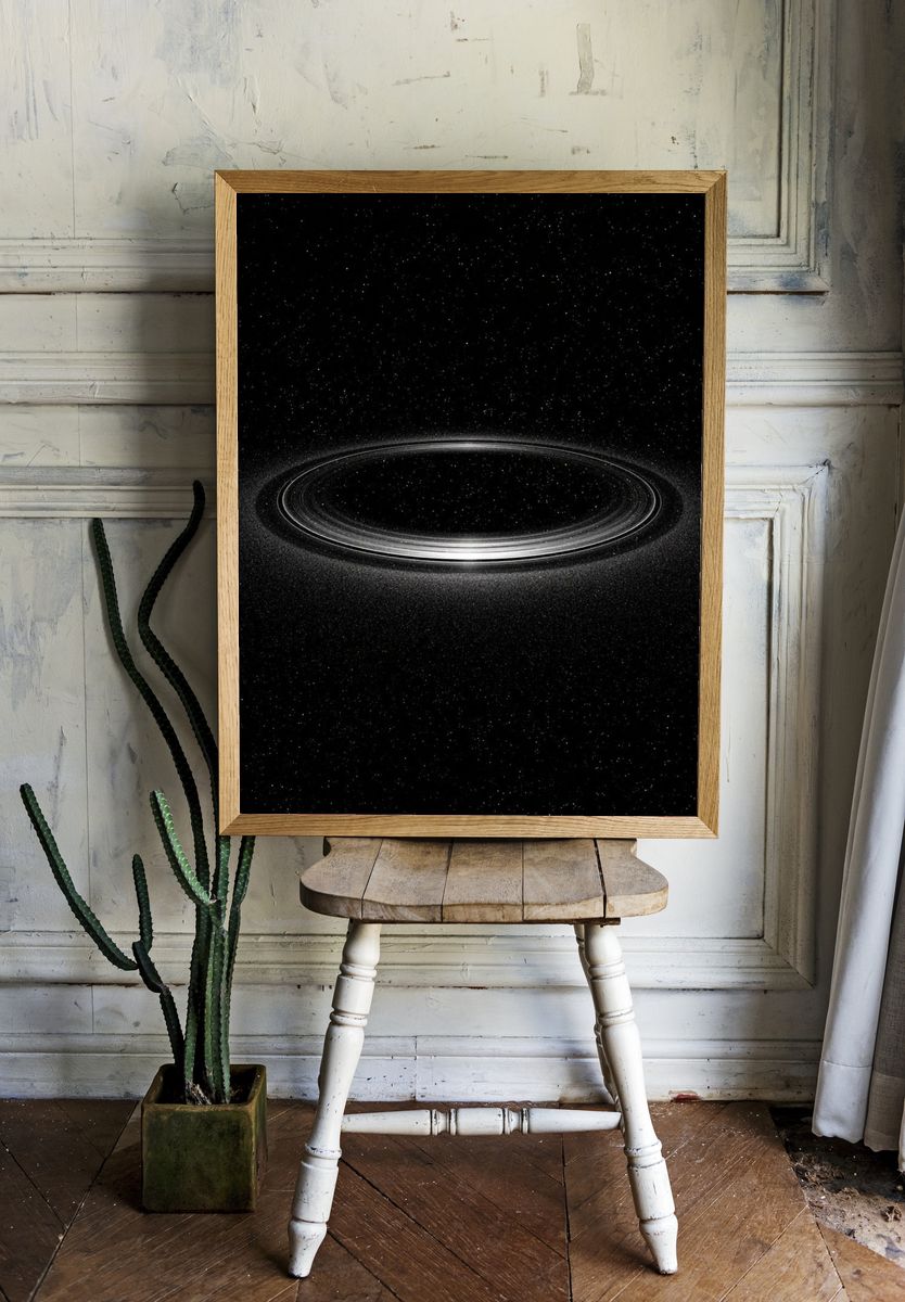 Saturn Ringed Planet Photography Poster. — room view 1