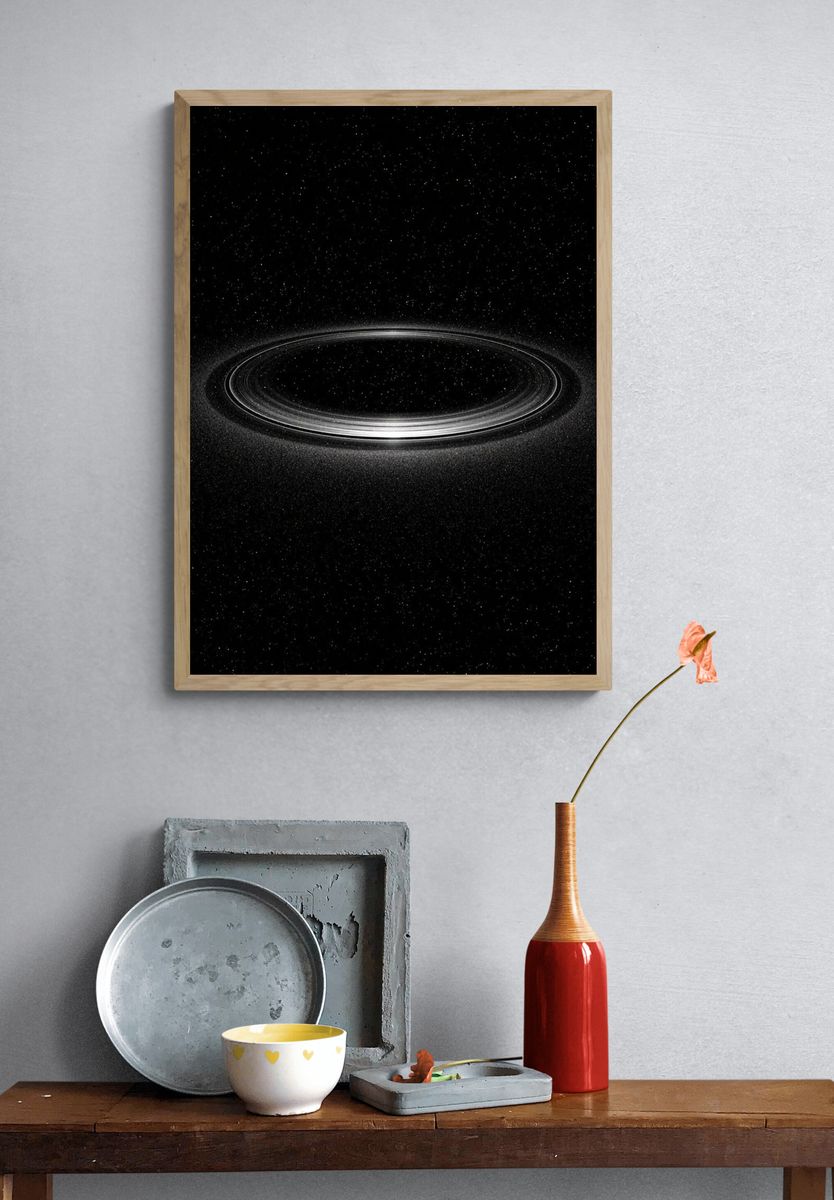 Saturn Ringed Planet Photography Poster. — room view 3