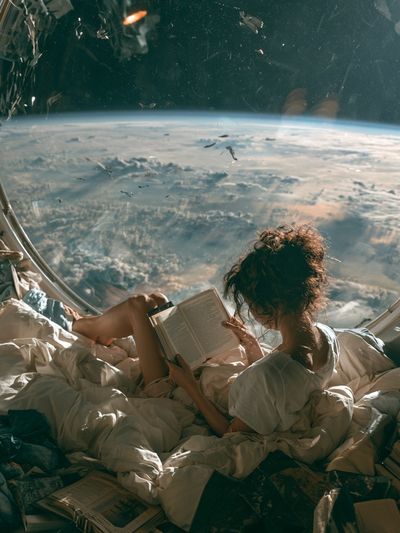 Orbital Reading Nook Space Print. poster
