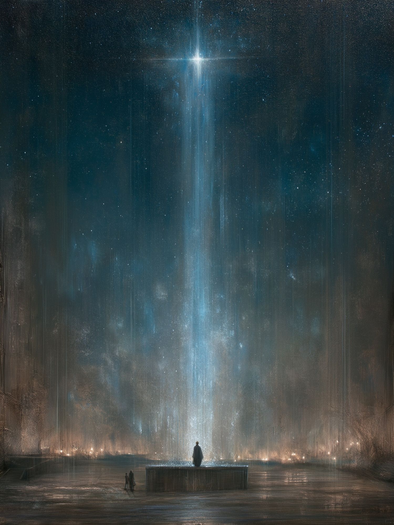 Celestial Cathedral Sci-Fi Print. poster detail