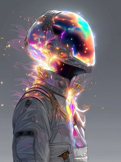 Cosmic Astronaut Illustration Poster. poster