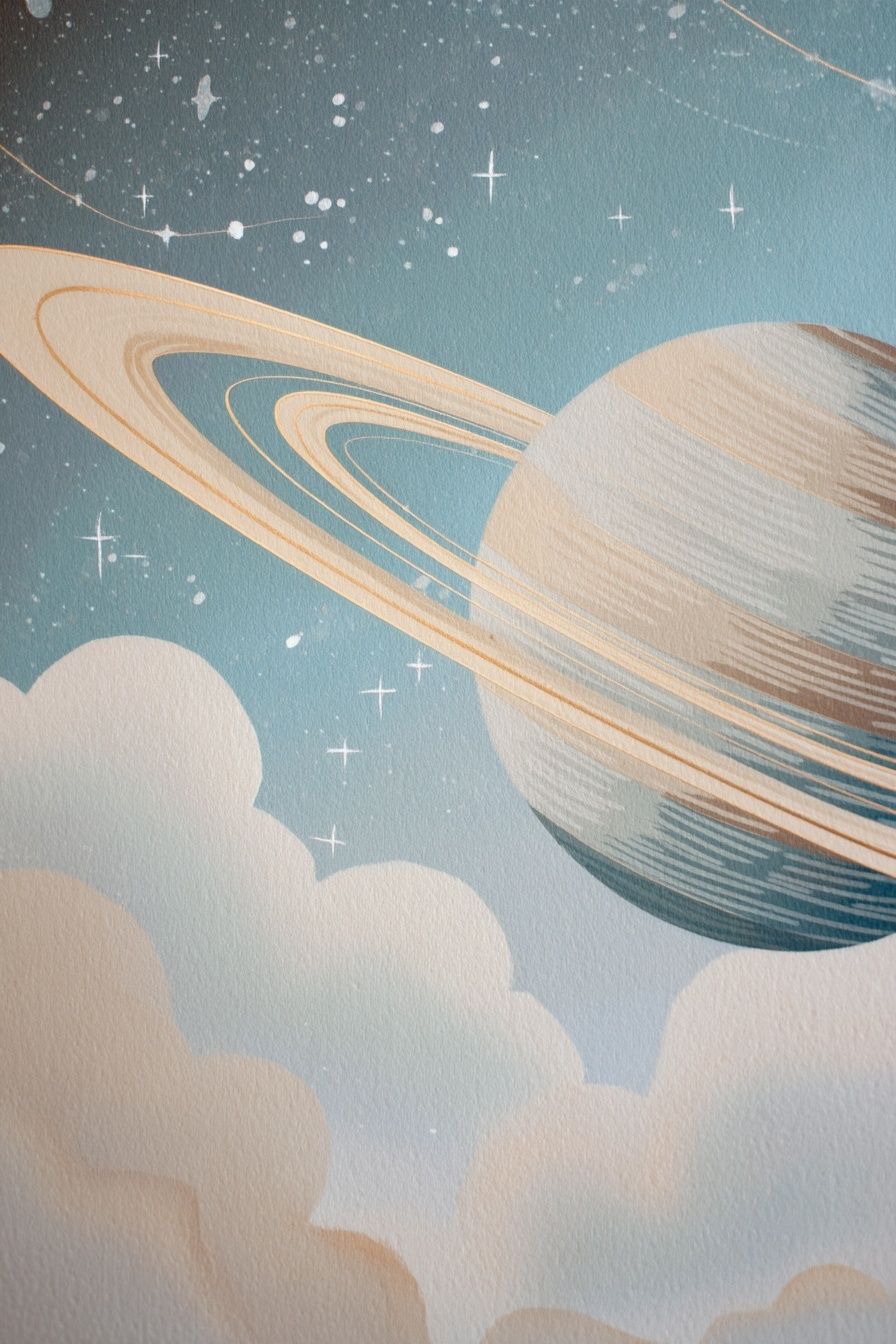 Saturn Dreamscape Illustration Poster. poster detail