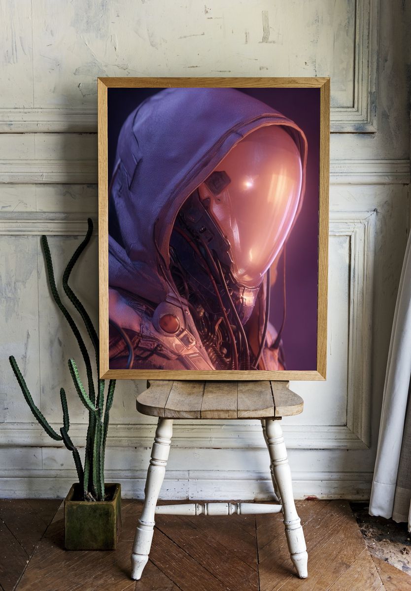 Astronaut Portrait Sci-Fi Print. — room view 1